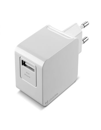 Сетевое зарядное устройство для Apple Cellular Line 1 USB 2A + кабель Lightning